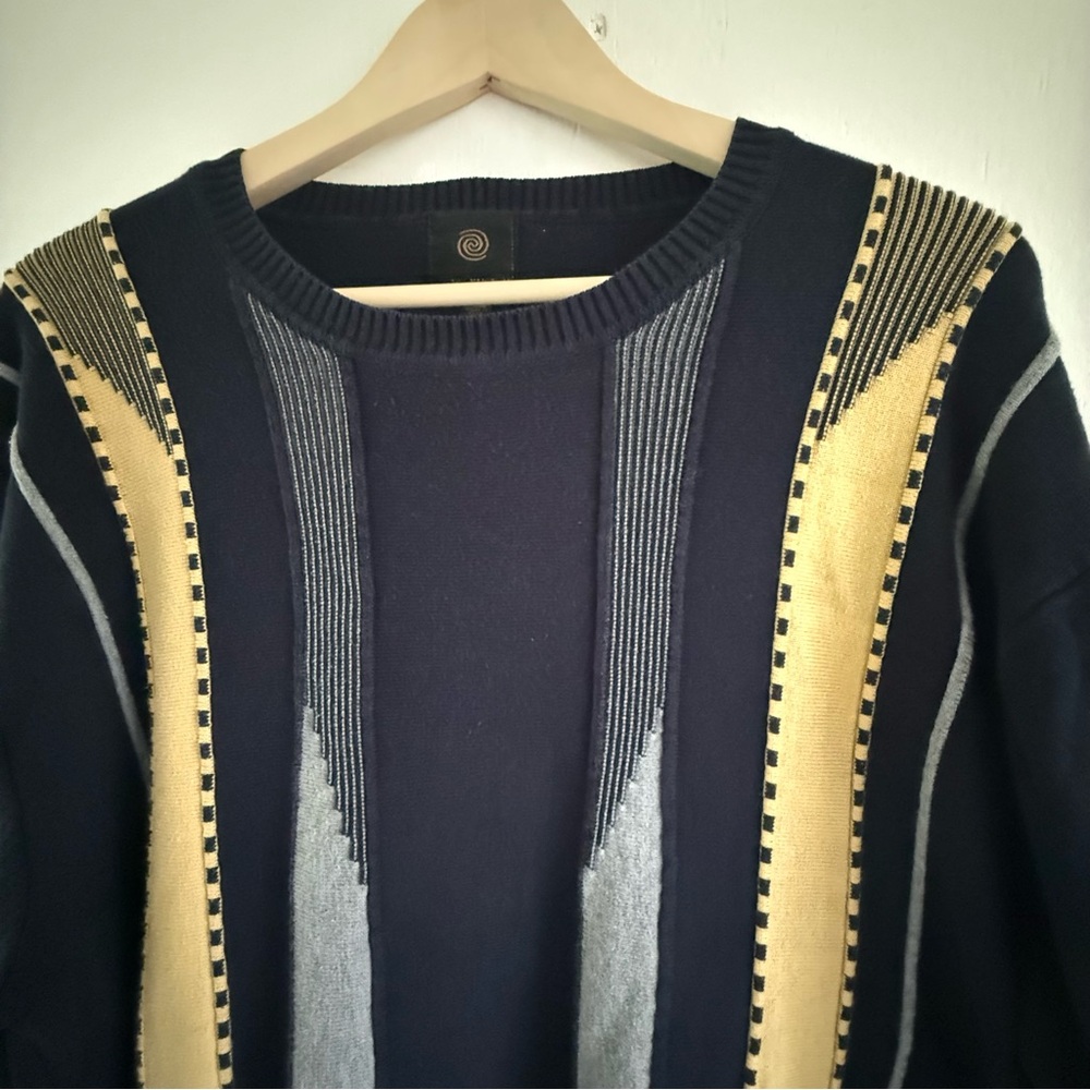 American Vintage 90s Black and Gold Crewneck Dad Sweater